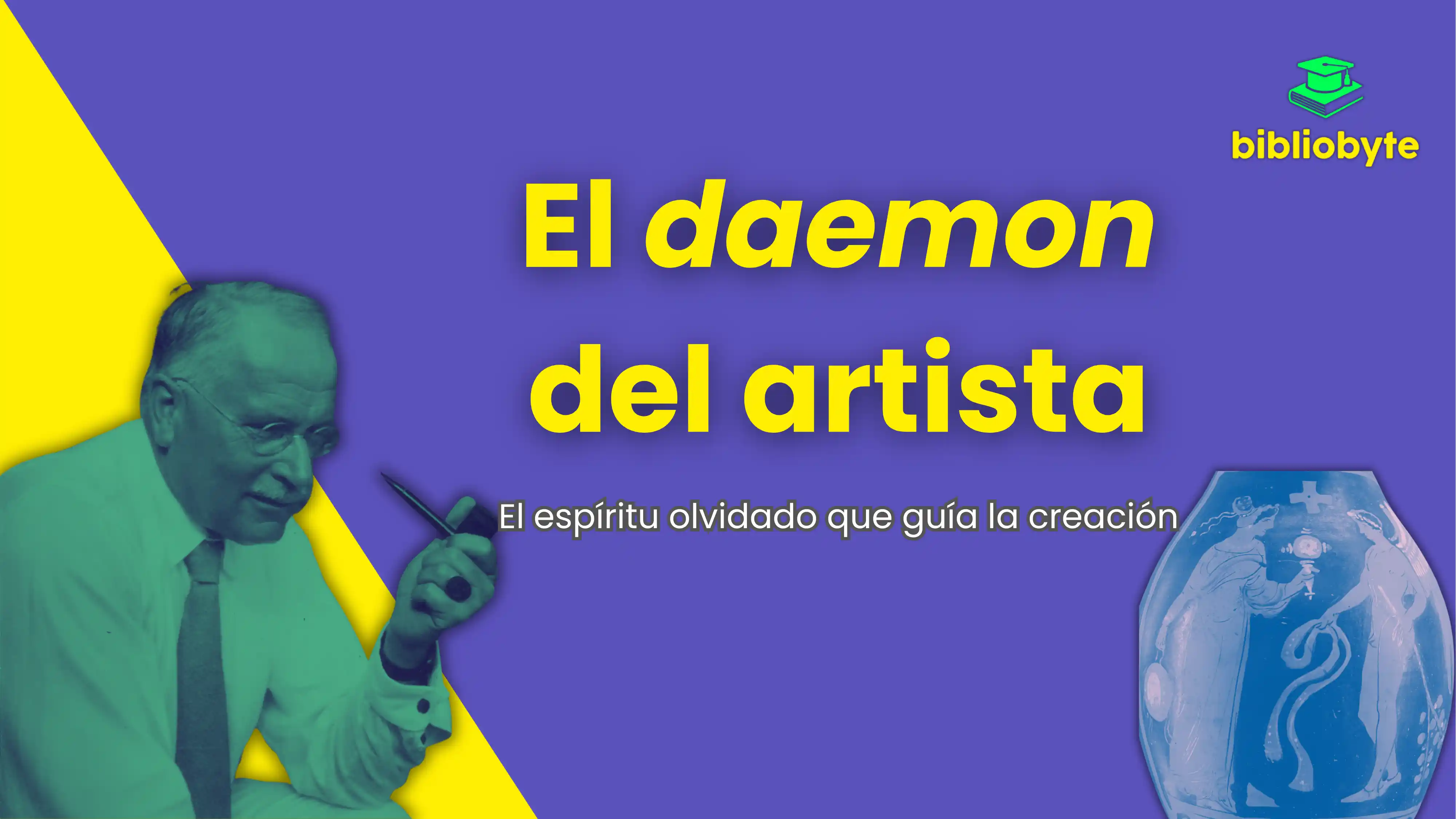 Portada ‘El daemon del artista’: Jung con pipa y vasija griega.
